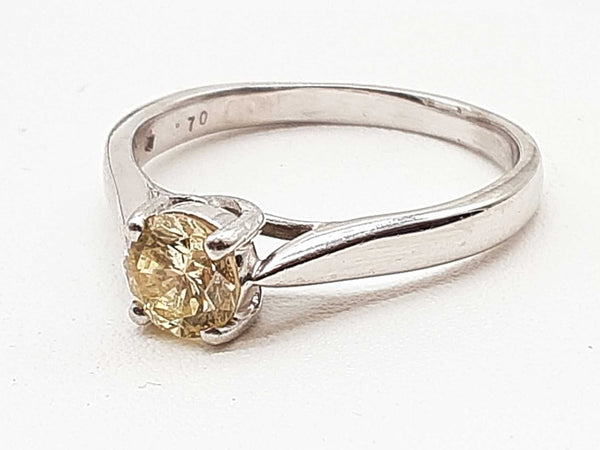 0.65 Cttw Champage Diamond 0.95 Platinum 5.1g Ring Size 8.75 Lh0324pixde