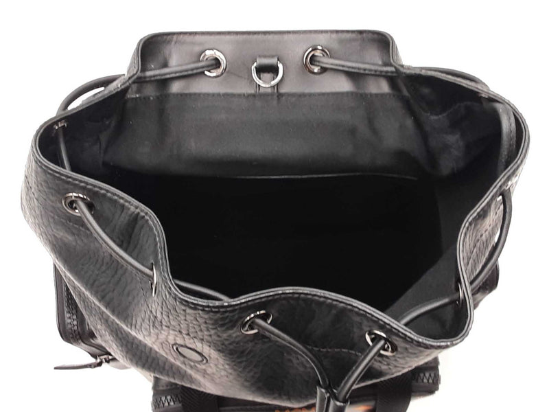 Mcm Brandenburg Visetos Logo Embossed Black Leather Backpack Fw0525wrxdu