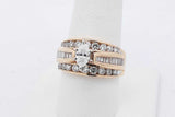 1.7cttw Diamond Ring In 14k Yellow Gold 8.9 Grams Size 8 Eb0626sxzsa
