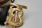 Burberry Check Belt With Gold Tone Tb Buckle Eb1024lxzdu