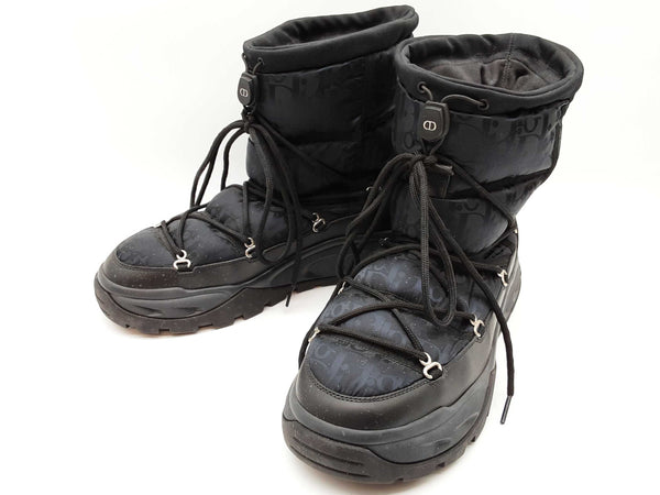 Christian Dior Homme Black Oblique Nylon Snow Boots Size Eu 45 Do0325rxzde
