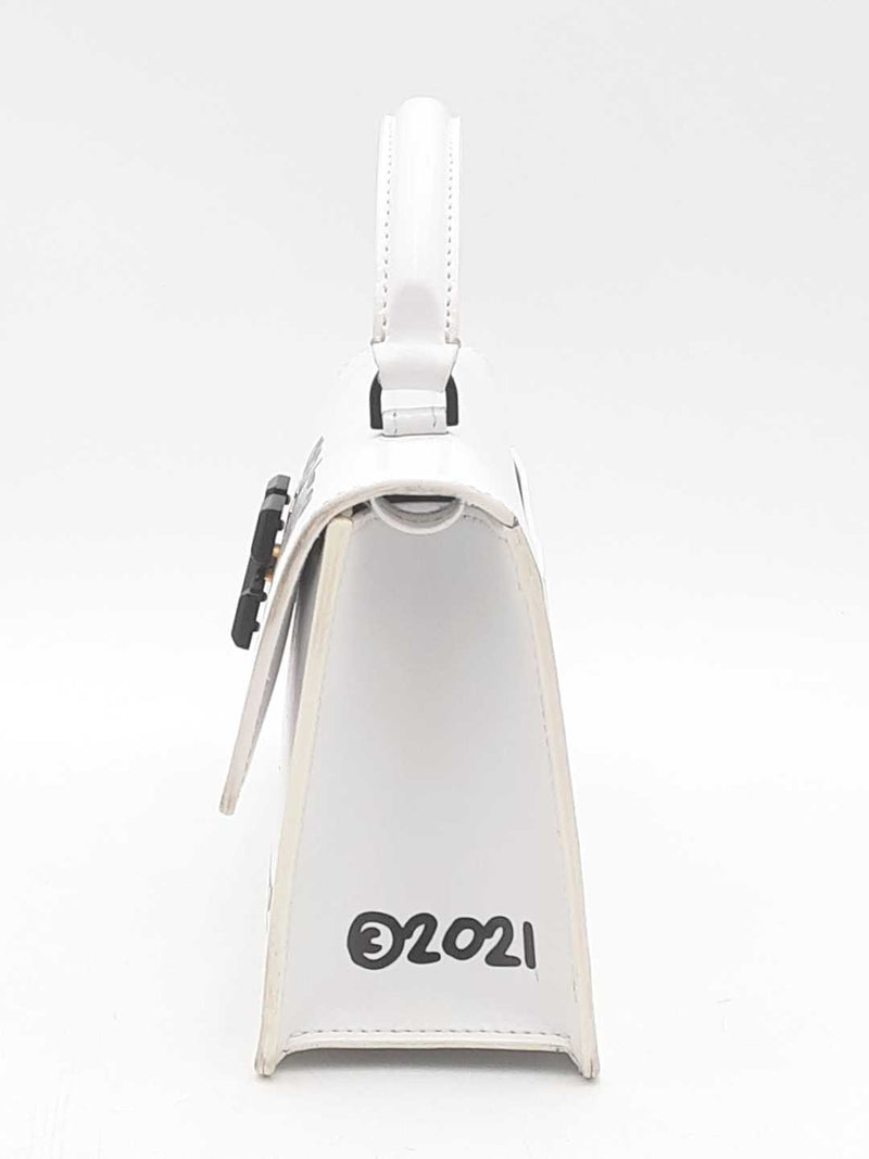 Off White Jitney 1.4 Top Handle Bag In White Eb0425opxsa