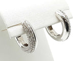 1.00 Ctw Lab Grown Diamonds 0.925 Silver 6.7g Hoop Earrings Do0225srde