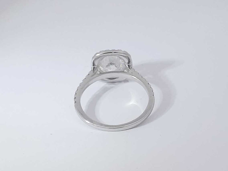 1.80 Cttw Diamond 18k White Gold Ring 2.9 Grams Size 6.5 Aa0825wzxzsa
