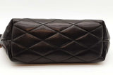 Saint Laurent Gaby Zipped Quilted Black Lambskin Shoulder Bag Eb1125pxzde