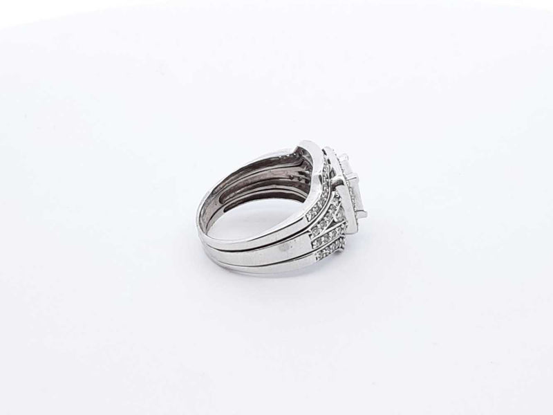 1.78ctw Diamonds 14k White Gold 5.7 Grams Ring Size 6 Sd0825crzdu