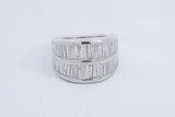 3.6cttw Diamond Ring In 18k White Gold 17.1 Grams Size 6.5 Eb0326lixzdu