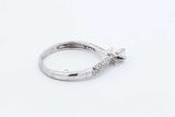 0.20ctw Center Round Diamond Ring 14k White Gold 2.7 Grams Size 7.25 Eb0925oxrdu