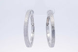 14k White Gold Hoop Earrings 3.1 Grams Eb1224crsa