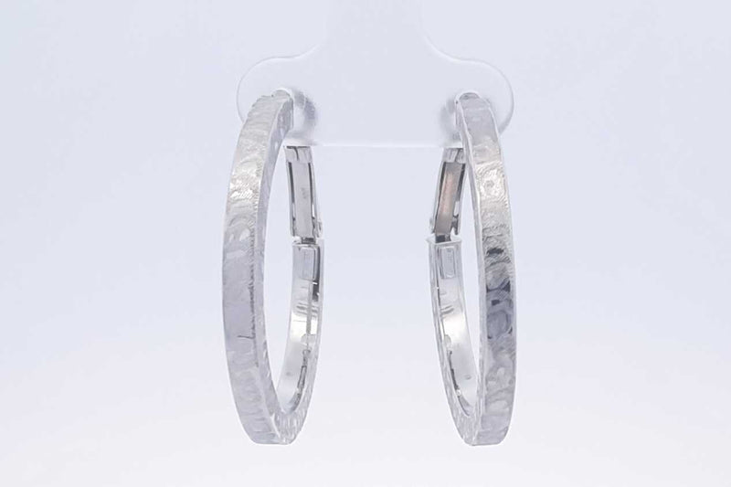 14k White Gold Hoop Earrings 3.1 Grams Eb1224crsa