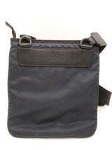 Versace Dark Blue Quilted Nylon Medusa Crossbody Bag Eb0926oxzsa