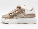 Alexander Mcqueen Oversided Sneaker Gold Size 38 Aa0926lwzsa