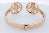 Louis Vuitton Monogram 18k Yellow Gold Hinged Bangle Bracelet 32.3g Eb0226oxxzde