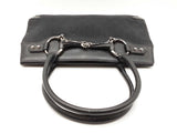 Gucci Horsebit Chain Bag In Black Monogram Canvas & Leather Fw0626lordu