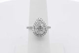 0.79cttw Diamond Ring In 10k White Gold 3.3 Grams Size 5.5 Eb0526lersa