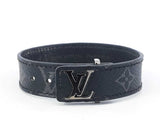 Louis Vuitton Slim Bracelet In Monogram Eclipse Coated Canvas 8 Inch Fw0326loxdu