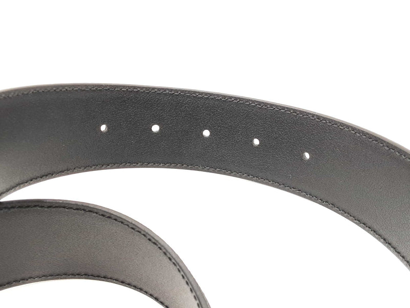 Gucci Interlocking G Buckle & Black Gg Supreme Coated Canvas Belt Fw0725ozxdu