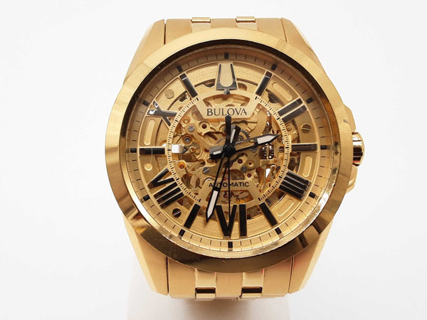 Bulova 97a162 43 Sutton Goldtone Stainless Steel Automatic Watch Do0825lrxde