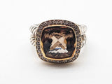 David Yurman Albion Sterling Silver Brown Topaz Ring Size 7.5 Do0324wxzde