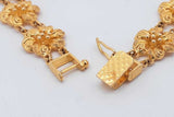 18k Yellow Gold Filigree Flower Bracelet 13.1 Grams 6.75 Inch Eb0226lxxzsa