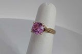 Pink Gemstone Ring In 10k Yellow Gold 2.8 Grams Size 5 Eb0926srsa