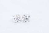 Lab Grown Diamond 7.42ctw Stud Earrings In 14k White Gold 3.99g Eb0324loxxzsa