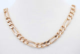 14k Yellow Gold Figaro Chain Necklace 21.1 Grams 24.5 Inch Eb0426llrxde