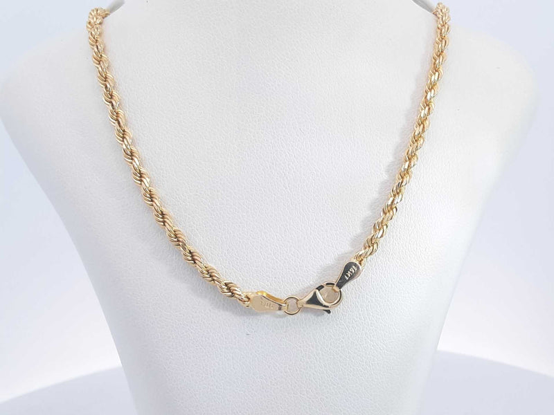 14k Yellow Gold 12.6 Grams Rope Chain 20 Inches Aa0825ixzsa