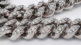 Diamond Cuban Chain Link Necklace 10k White Gold 176.3 Grams 22 In Eb1225rrxzdu