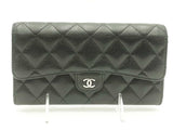 Chanel Caviar Quilted Large Gusset Flap Wallet Black Aa0825ozxsa