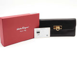 Salvatore Ferragamo Gancini Leather Wallet Black Aa0826lzxsa