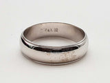14k White Gold 4.8g Band Ring Size 9.25 Do0626woxde