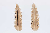 14k Yellow Gold Leaf Stud Earrings 3.8 Grams Eb0826pxzsa