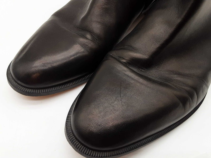 Stamati Mastroianni Black Leather Ankle Boots Size 10.5m Womens Do0925orxde