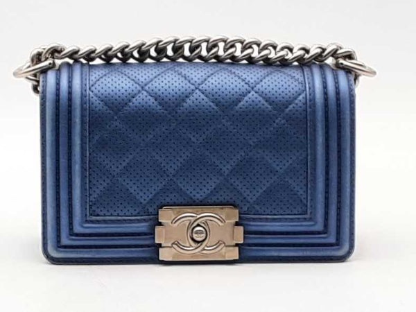 Chanel Small Boy Bag Blue Shoulder Bag Aa0425lwzxsa