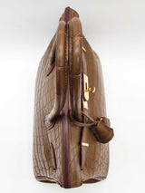 Hermes Birkin 30 Matte Alezan Brown Crocodile Gold Handbag Do0126wxzxzde