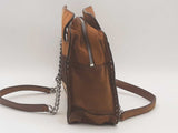 Michael Kors Astor Patchwork Suede Satchel Brown Aa0626rzsa