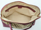 Gucci Gg Bree Beige & Mauve Canvas & Leather Dome Bag Fw1224oxzdu