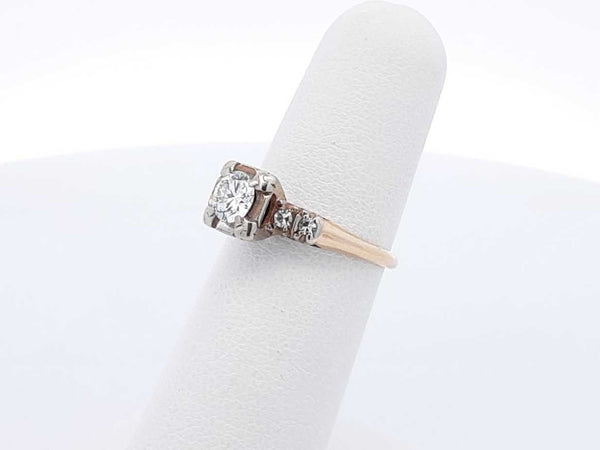 0.57 Cttw Diamond & 14k Yellow Gold Ring Size 5.5 2.3 Grams Fw0222orxdu