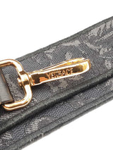 Versace Athena Small Tote Bag In Gray Barocco Canvas Fabric Fw1225wxzdu