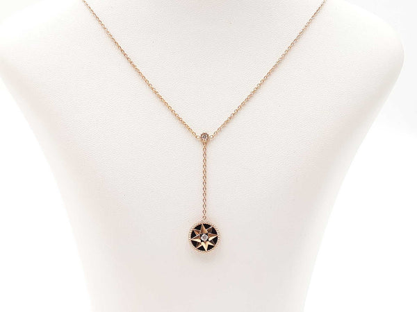 Christian Dior Rose De Vents Necklace In 18k Gold 4.9 Grams 16 Inch Fw0925lxzxdu