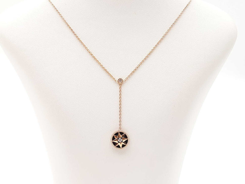 Christian Dior Rose De Vents Necklace In 18k Gold 4.9 Grams 16 Inch Fw0925lxzxdu
