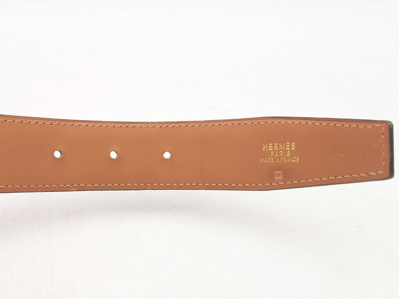 Hermes Gold H Buckle Nialus Croc Belt Size 90eu Sd0825lrzxsa