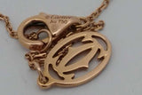 Cartier C De Cartier Diamond Pendant Necklace In 18k Rose Gold 2.5g Eb0826lxxzsa