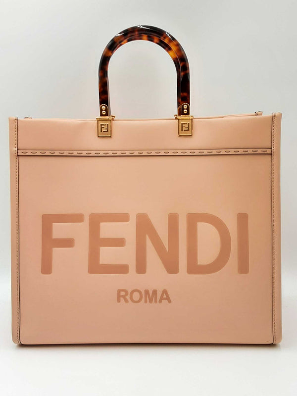 Fendi Sunshine Pink Leather Tote Bag Eb1024exzdu