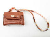 Brown Croc Embossed Mini Bag Charm Do0725rde