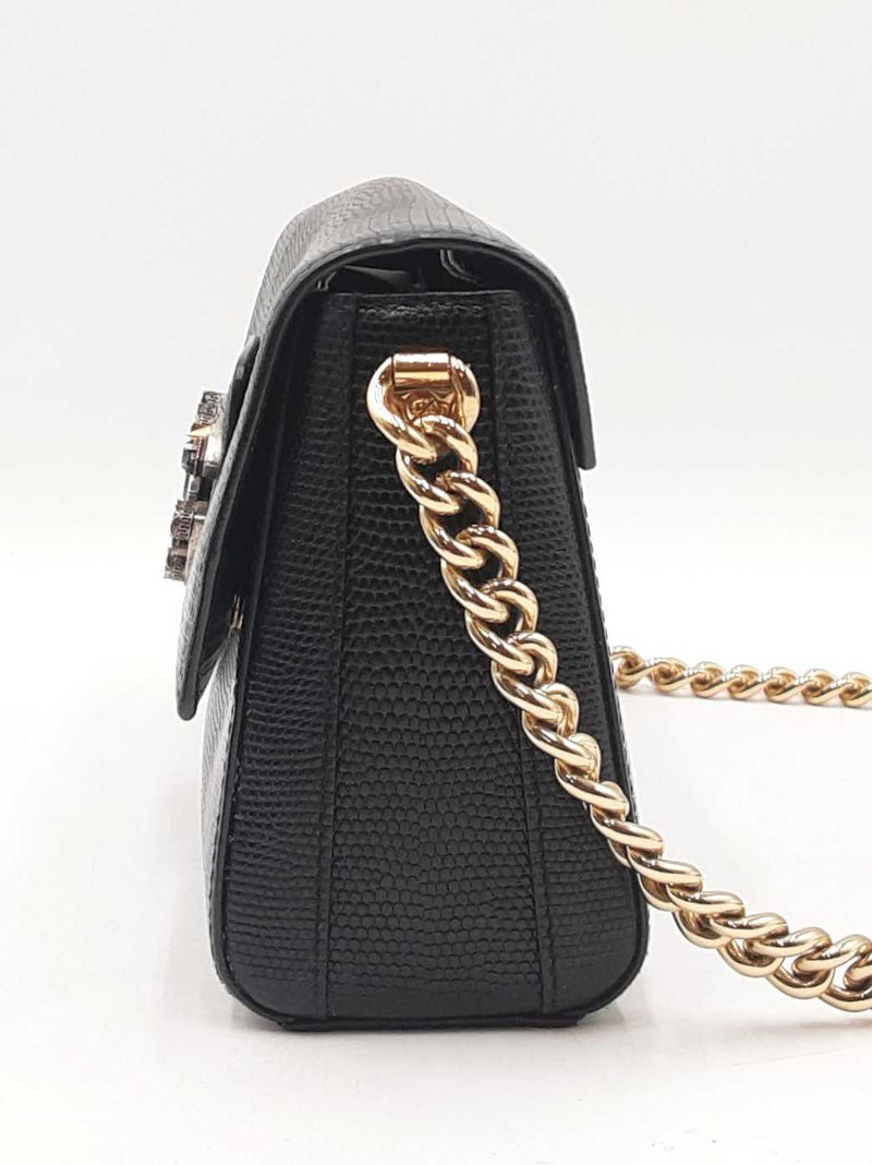 Dolce & Gabbana Dg Milennials Shoulder Bag In Stampa Iguana Calfskin Fw0825lrxdu