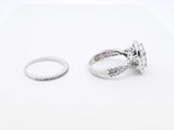 1.98 Cttw Diamond & 14k White Gold Bridal Set 6 Grams Size 5 Fw0125lzxdu