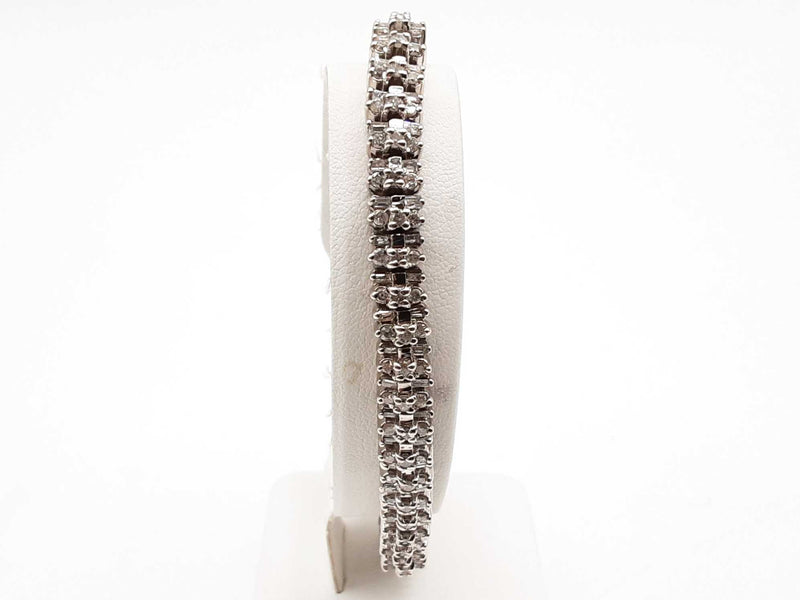 14k White Gold Approx. 2.50 Ctw Diamond Tennis Bracelet Do0324lxzxde