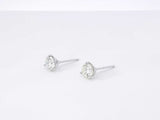 1.0 Ctw Diamond & 14k White Gold Solitaire Stud Earrings 0.7 Grams Fw0225crzdu